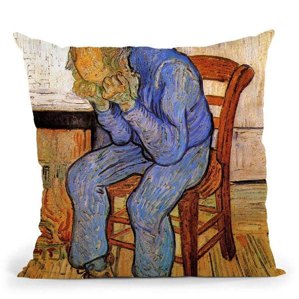 Old Man In Sorrow Throw Pillow By Van Gogh