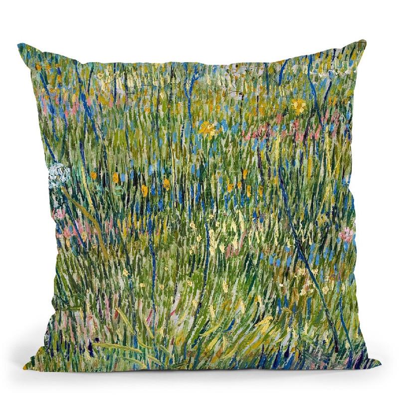 Patch Of Grass Throw Pillow By Van Gogh