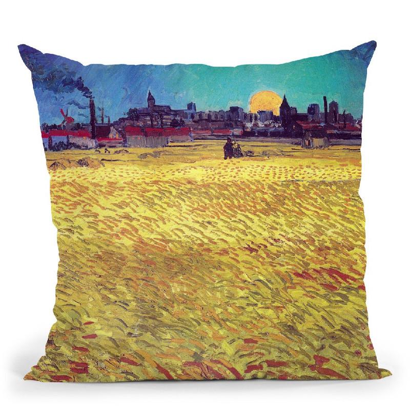 Sommerabend Throw Pillow By Van Gogh