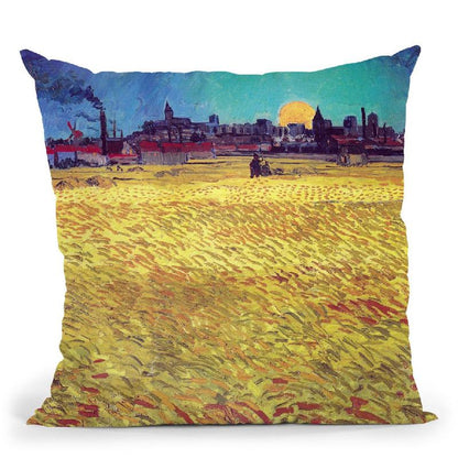Sommerabend Throw Pillow By Van Gogh