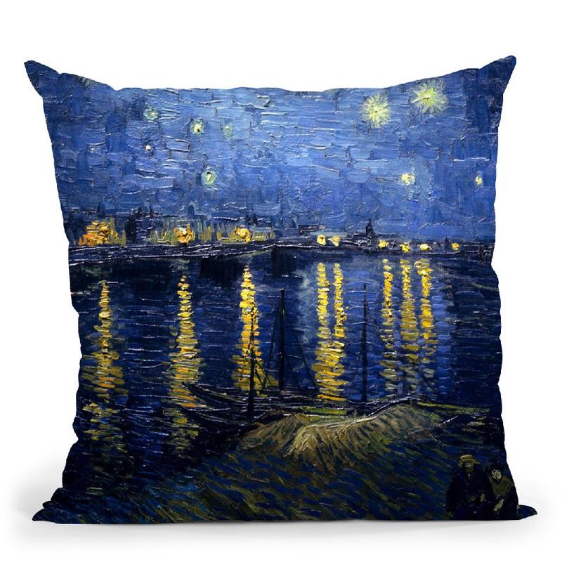 Starry Night Over The Rhone Throw Pillow By Van Gogh