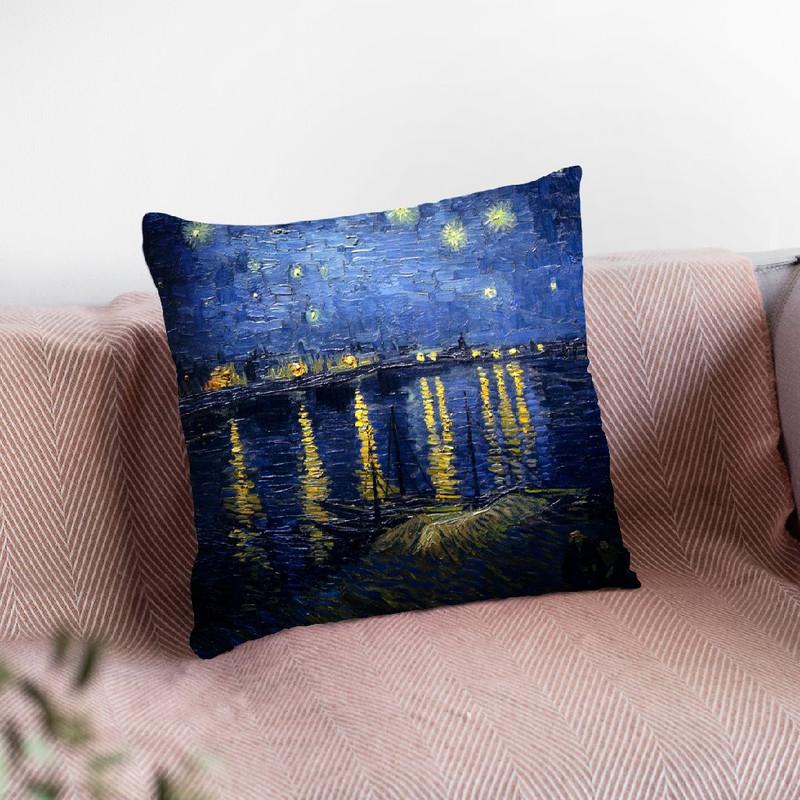 Starry Night Over The Rhone Throw Pillow By Van Gogh