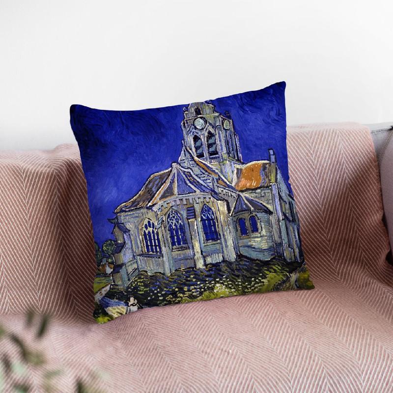 The Church At Auvers Throw Pillow By Van Gogh