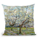 The White Orchard Throw Pillow By Van Gogh