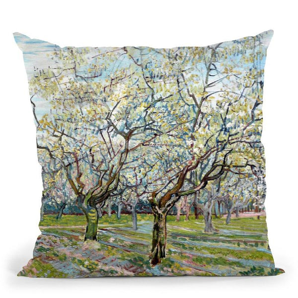 The White Orchard Throw Pillow By Van Gogh