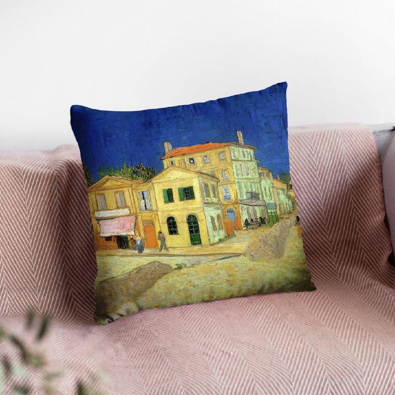 The Yellow House Throw Pillow By Van Gogh