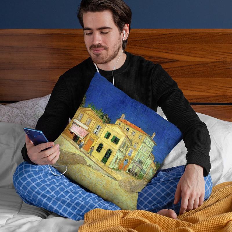 The Yellow House Throw Pillow By Van Gogh