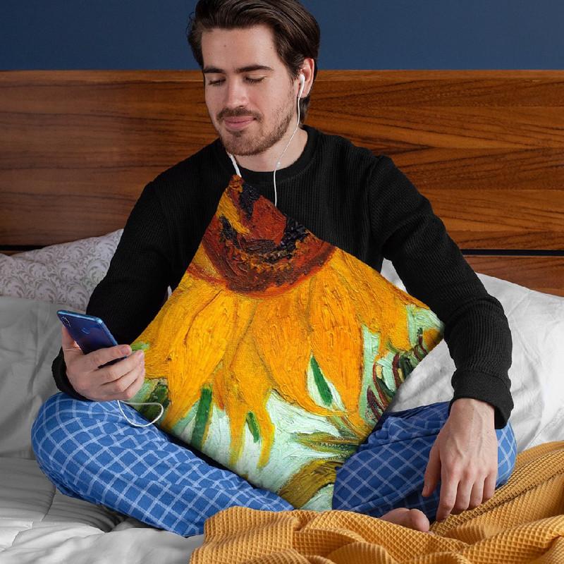 Twelve Sunflowers Throw Pillow By Van Gogh