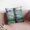 View Of Arles, Flowering Orchar Throw Pillow By Van Gogh
