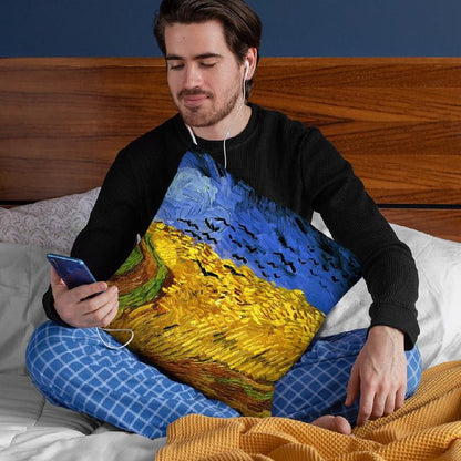 Wheatfield With Crows Throw Pillow By Van Gogh