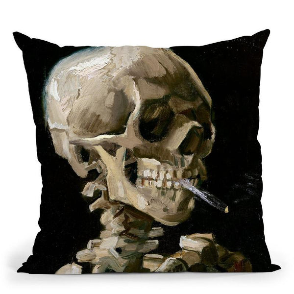 Skul Of A Skeleton Throw Pillow By Van Gogh