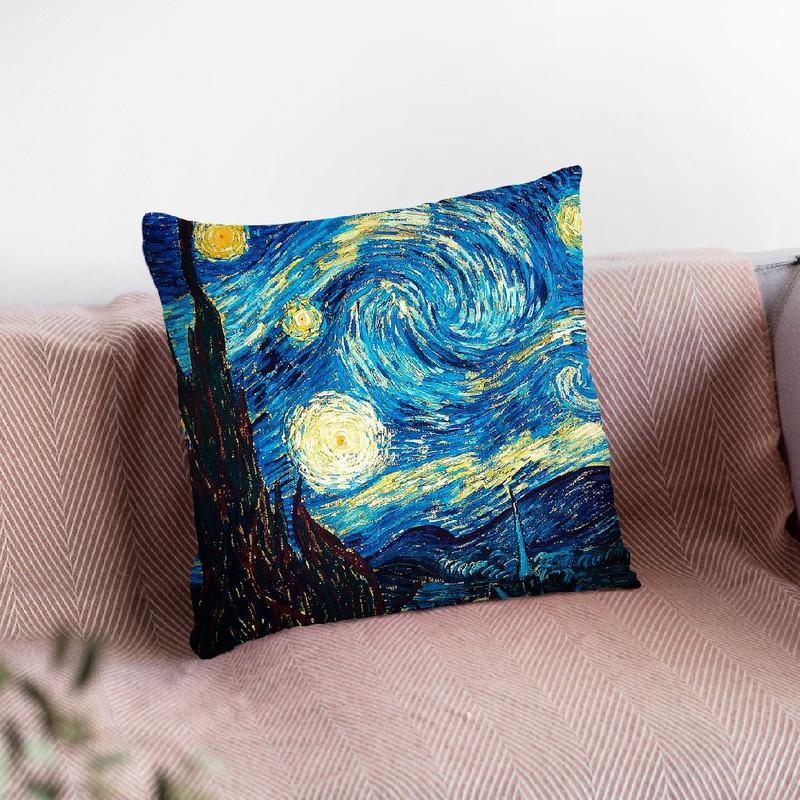 The Starry Night Throw Pillow By Van Gogh