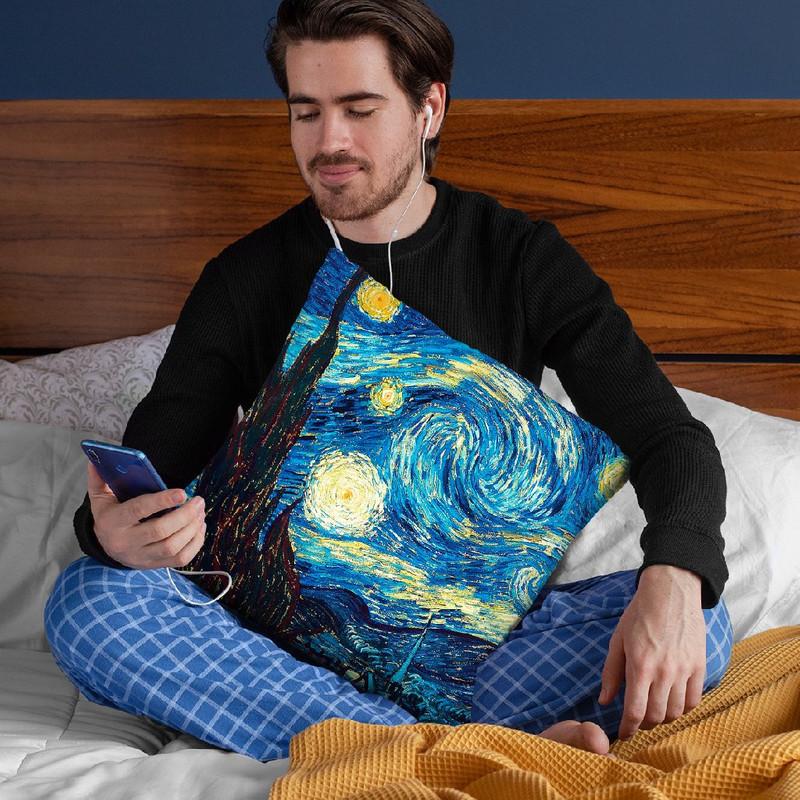The Starry Night Throw Pillow By Van Gogh