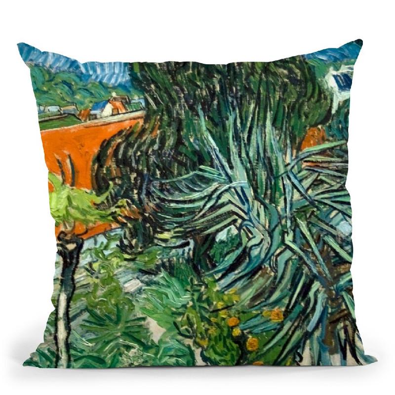 Doctor Gachet'S Garden In Auver Throw Pillow By Van Gogh