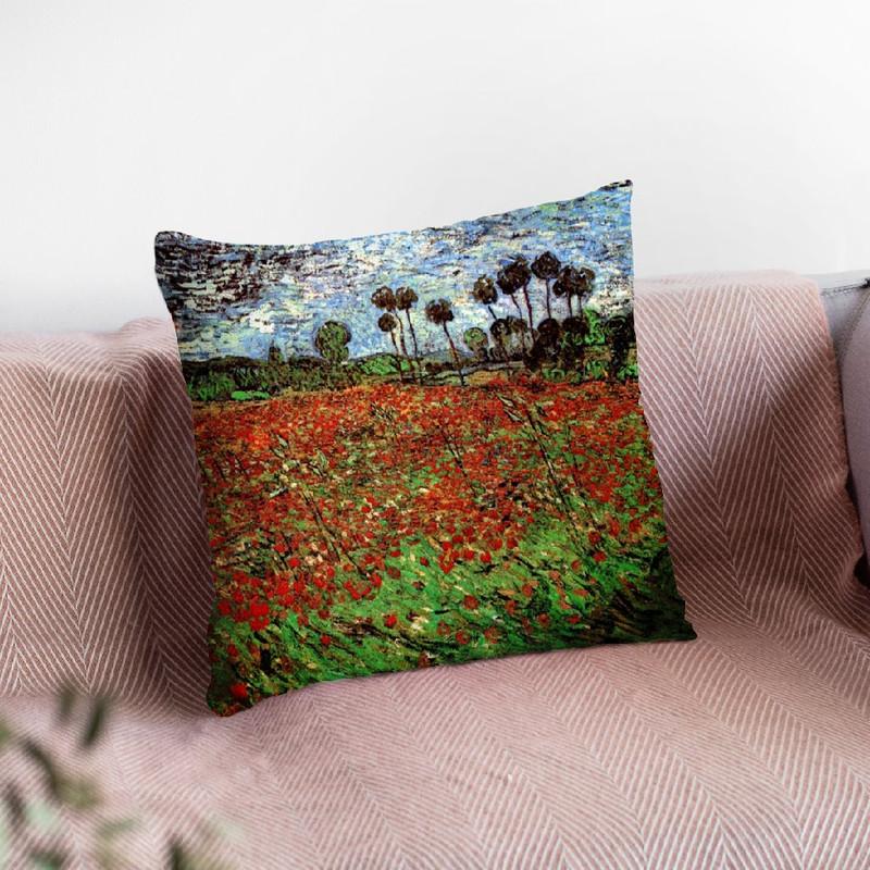 Field Of Poppies Throw Pillow By Van Gogh