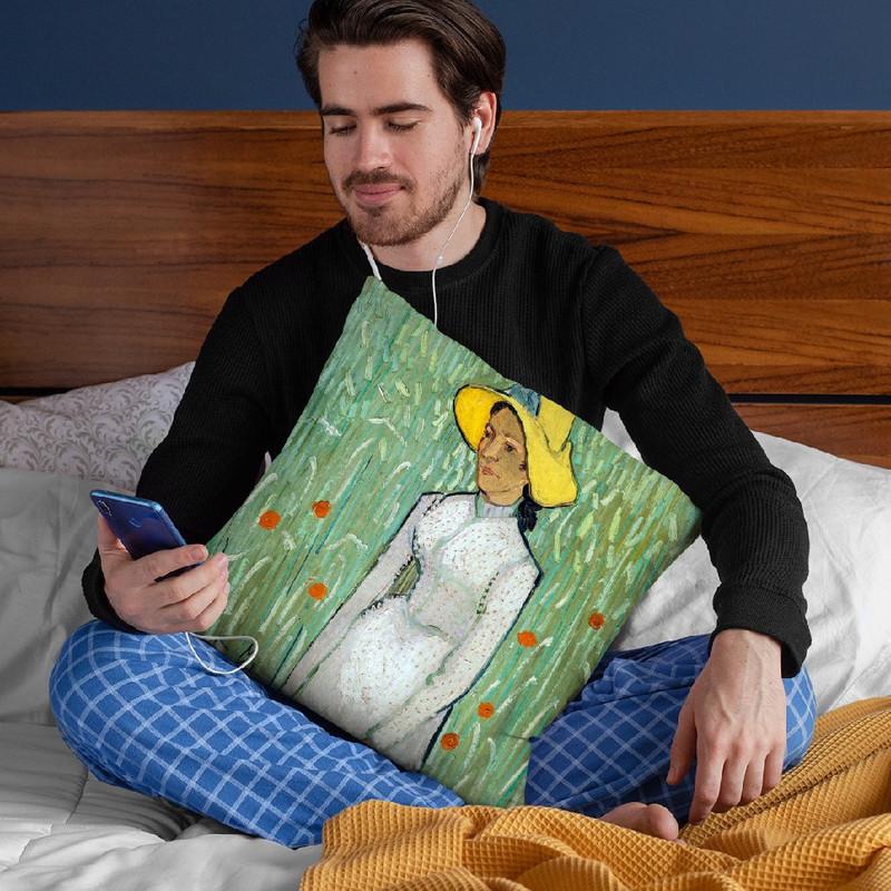 Girl In White Throw Pillow By Van Gogh