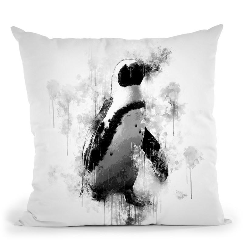 African Penguin I Throw Pillow By Cornel Vlad - by all about vibe
