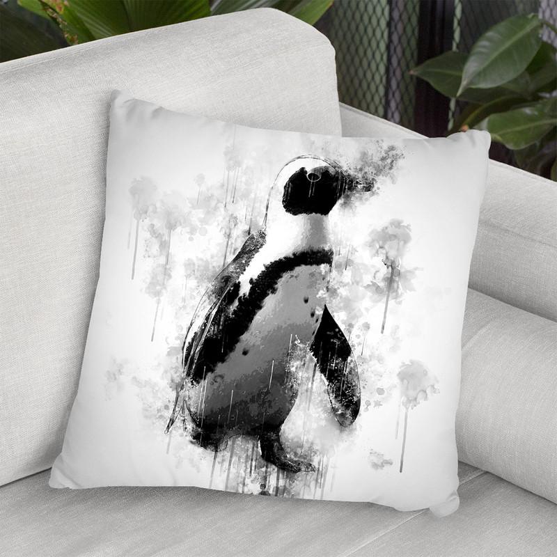 African Penguin I Throw Pillow By Cornel Vlad - by all about vibe