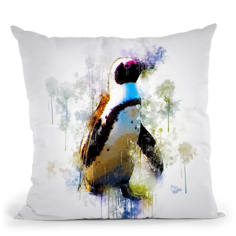 African Penguin Throw Pillow By Cornel Vlad - by all about vibe