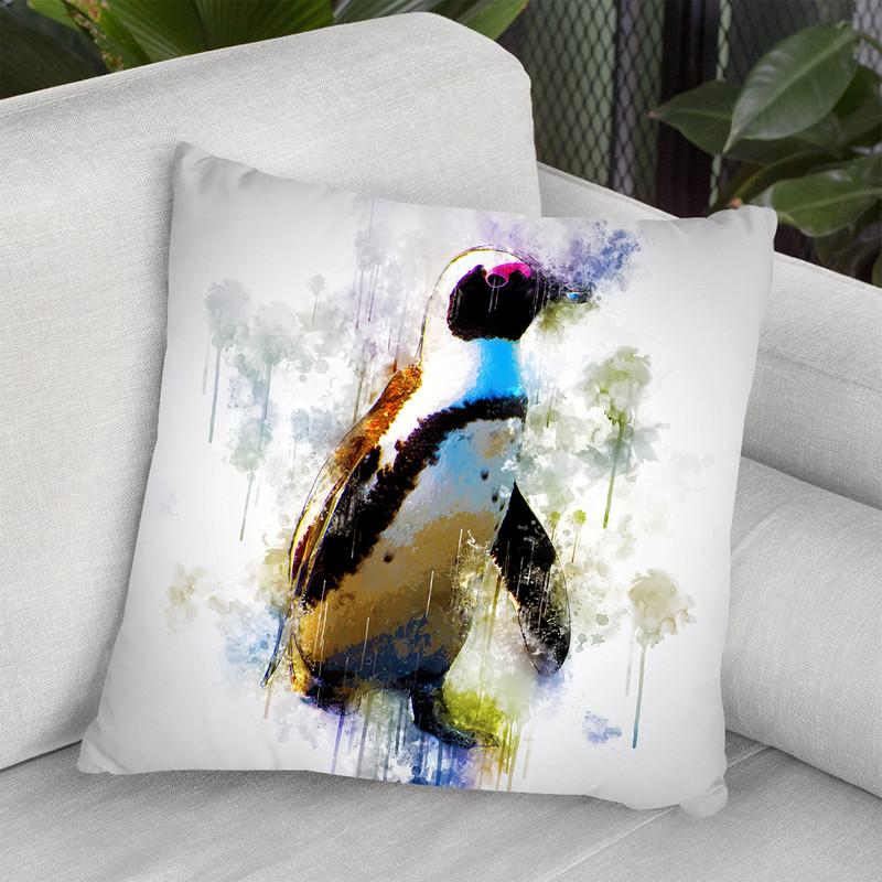 African Penguin Throw Pillow By Cornel Vlad - by all about vibe