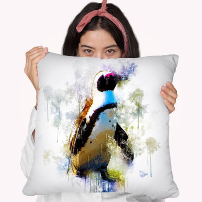 African Penguin Throw Pillow By Cornel Vlad - by all about vibe