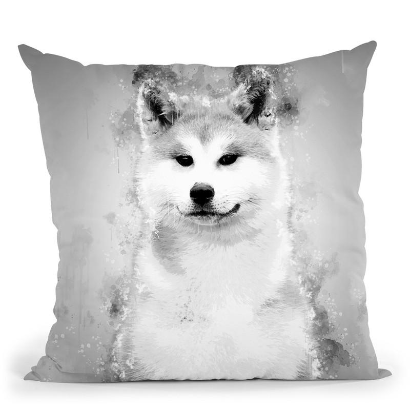Akita Inu Japanese I Throw Pillow By Cornel Vlad - by all about vibe