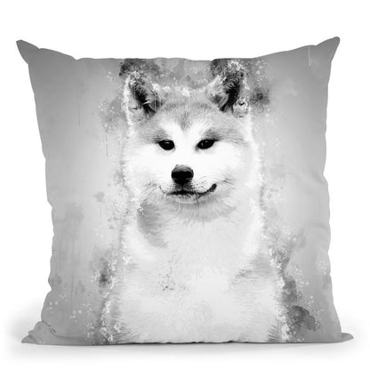 Akita Inu Japanese I Throw Pillow By Cornel Vlad - by all about vibe