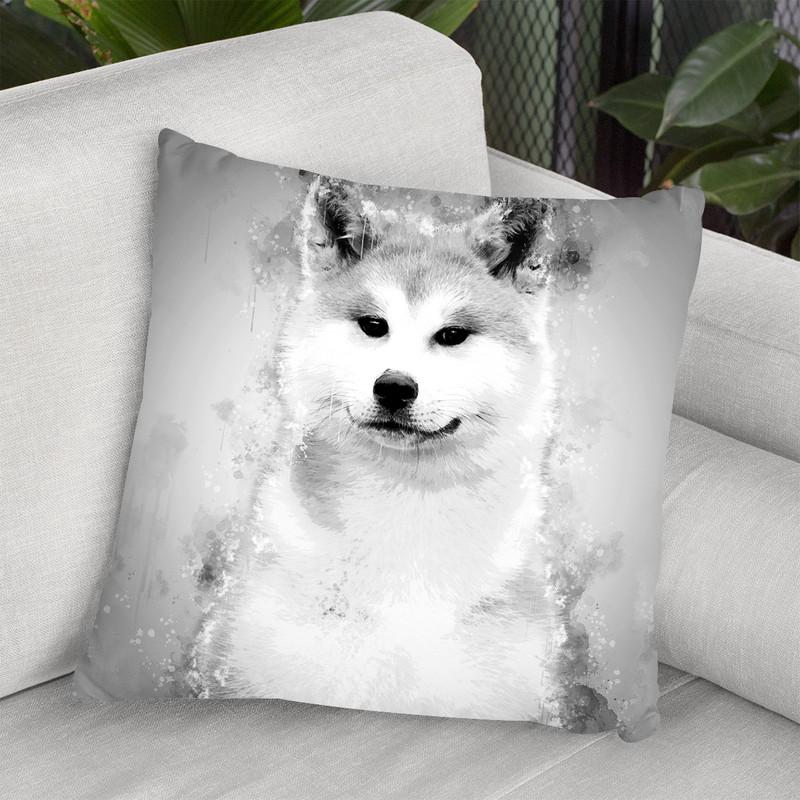 Akita Inu Japanese I Throw Pillow By Cornel Vlad - by all about vibe