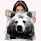 Bear Head I Throw Pillow By Cornel Vlad - by all about vibe
