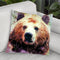 Bear Head Throw Pillow By Cornel Vlad - by all about vibe