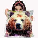 Bear Head Throw Pillow By Cornel Vlad - by all about vibe