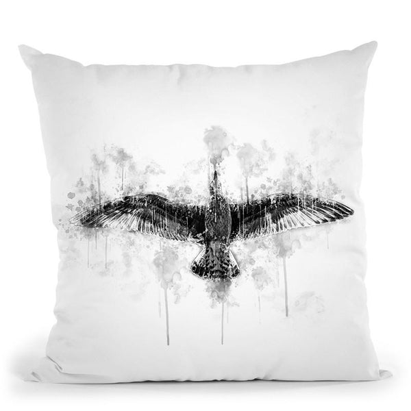Bird Flying I Throw Pillow By Cornel Vlad - by all about vibe
