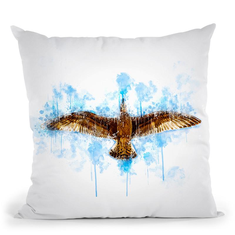 Bird Flying Throw Pillow By Cornel Vlad - by all about vibe
