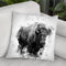 Bison I Throw Pillow By Cornel Vlad - by all about vibe