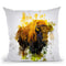 Bison Throw Pillow By Cornel Vlad - by all about vibe