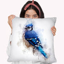 Blue Jay Bird Throw Pillow By Cornel Vlad - by all about vibe