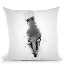 Bohemian Waxwing I Throw Pillow By Cornel Vlad - by all about vibe