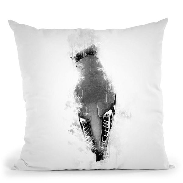 Bohemian Waxwing I Throw Pillow By Cornel Vlad - by all about vibe