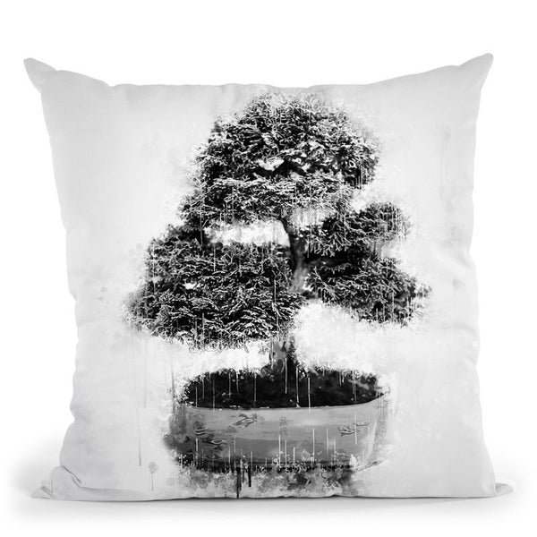 Bonsai Tree I Throw Pillow By Cornel Vlad - by all about vibe
