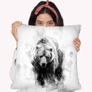 Brown Bear I Throw Pillow By Cornel Vlad - by all about vibe