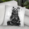 Brown Bear Sitting I Throw Pillow By Cornel Vlad - by all about vibe