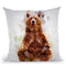 Brown Bear Sitting Throw Pillow By Cornel Vlad - by all about vibe