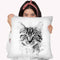 Cat Head I Throw Pillow By Cornel Vlad - by all about vibe