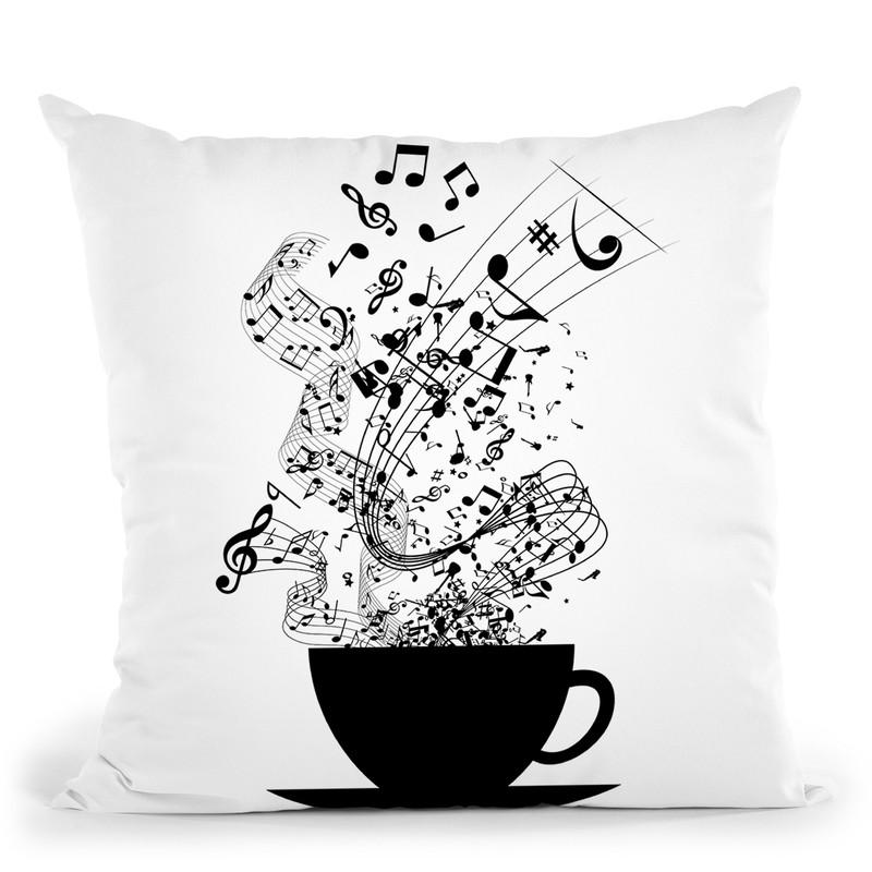 Cup Of Music Throw Pillow By Cornel Vlad - by all about vibe