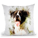 Dog Happy Throw Pillow By Cornel Vlad - by all about vibe