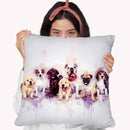 Dog Puppies Throw Pillow By Cornel Vlad - by all about vibe