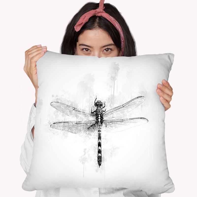 Dragonfly I Throw Pillow By Cornel Vlad - by all about vibe