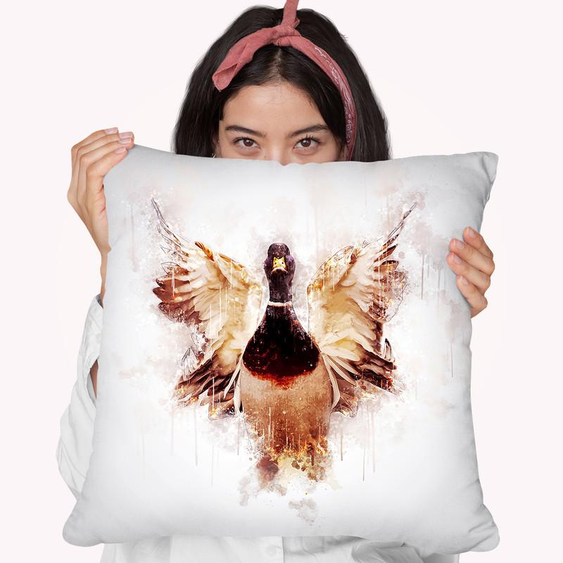 Drake Duck Throw Pillow By Cornel Vlad - by all about vibe