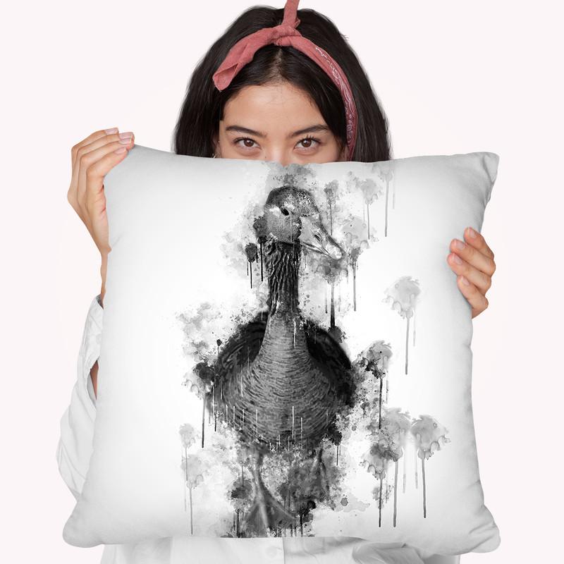 Duck I Throw Pillow By Cornel Vlad - by all about vibe