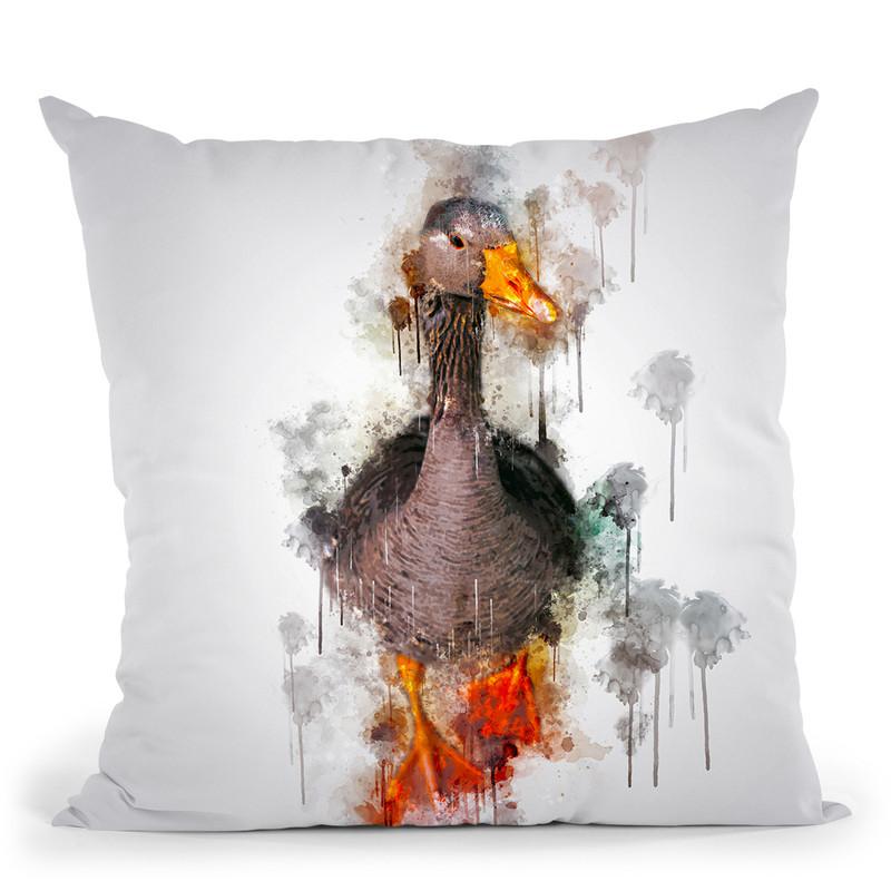 Duck Throw Pillow By Cornel Vlad - by all about vibe